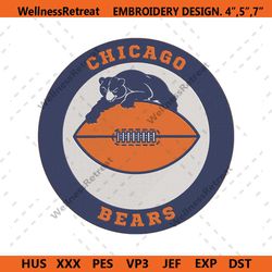 chicago bears nfl team logo machine embroidery file