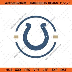 colts horseshoe logo machine embroidery design file