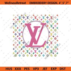 lv pink circle logo wrap embroidery design download file