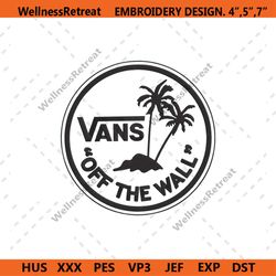 vans palm tree logo circle embroidery download file