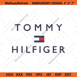 tommy hilfiger basic brand logo embroidery instant download