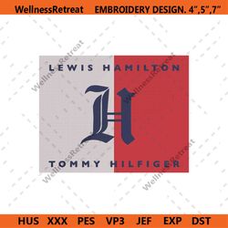 lewis hamilton tommy hilfiger logo symbol embroidery design download