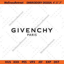 givenchy paris wordmark logo embroidery design download