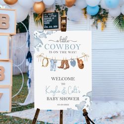 little cowboy baby shower welcome sign, cowboy baby shower sign, wild west baby shower decorations boy, western baby sho