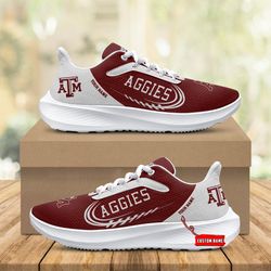 ncaa ver 1-texas a&m aggies running shoes - custom name sneakers