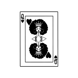 queen playing card svg, black girl svg, queen svg, queen card svg, queen heart card, black queen svg, black girl magic,