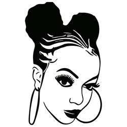 sexy black girl with earings svg, black girl svg, black girl magic, melanin svg, black lives matter, africa svg, black s