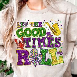 let's the good times roll faux sequins png, mardi gras fleur de lis png sparkly, laissez les bon temps rouler faux sequi