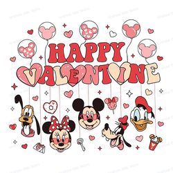 disney characters happy valentine svg