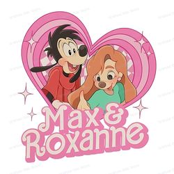 max and roxanne pink doll heart png