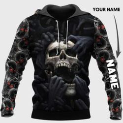 custom name skull hoodie, custom name shirt, valentine gift, valentine shirt, funny shirt, couple gift, skull shirt