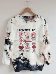 god says i am funny valentines sweatshirt, t shirt, hoodie, inspirational valentines sweatshirt, retro valentines day