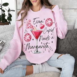 even cupid need a margarita retro valentine png, trendy valentine png sublimation, disco ball, funny vday png