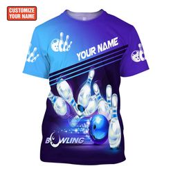 bowling custom shirt blue bowling shirt team player, bowling shirt, funny bowling shirt, bowling fan shirt