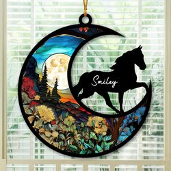 personalized horse suncatcher horse, memorial suncatcher custom horse name ornament, suncatcher ornament