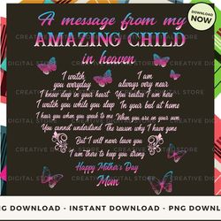digital - a message from my amazing child in heaven i watch pod design - high-resolution png file