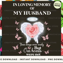 digital - husband spirit in loving memory of my your butterf pod design - high-resolution png file