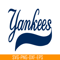newyork yankees the blue text svg, major league baseball svg, baseball svg mlb204122328