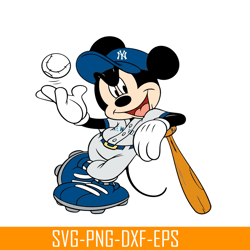 mickey mouse ny yankees svg, major league baseball svg, baseball svg mlb204122336