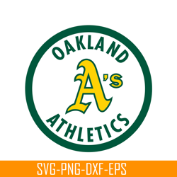 oakland athletics the green white logo svg, major league baseball svg, baseball svg mlb204122347