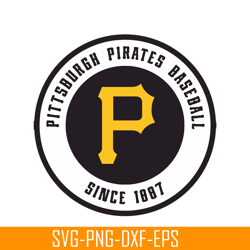pittsburgh pirates baseball since 1887 svg, major league baseball svg, baseball svg mlb204122365