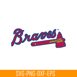 atlanta braves pink text svg png dxf eps ai, major league baseball svg, mlb lovers svg mlb30112315