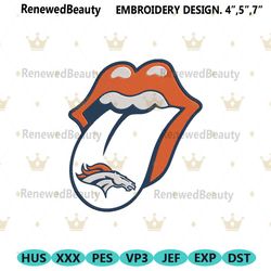 rolling stone logo denver broncos embroidery design download file