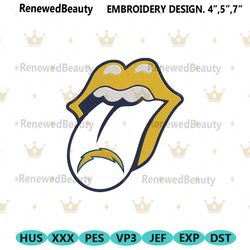 rolling stone logo los angeles chargers embroidery design download file