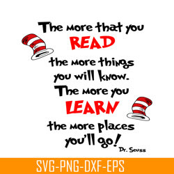 read and learn quote svg, dr seuss svg, dr seuss quotes svg ds2051223294