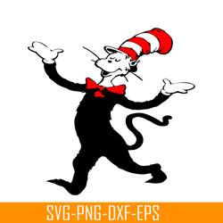 the black cat with his hat svg, dr seuss svg, cat in the hat svg ds205122331