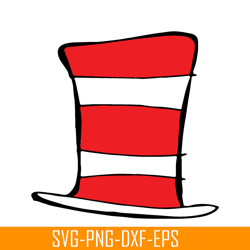 a red white hat svg, dr seuss svg, cat in the hat svg ds205122340