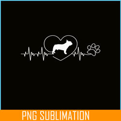 french bulldog heartbeat png, french bulldog png, french dog artwork png