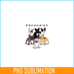 frenchie bulldog and friends png, french bulldog png, french dog artwork png