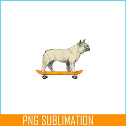 funny french bulldog on skateboard png, french bulldog png, french dog artwork png