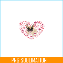 cute dog lover png, valentines day gift png, french bulldog png