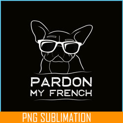 pardon my french line art png, frenchie bulldog png, french dog artwork png
