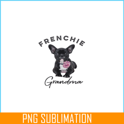 frenchie bulldog flower png, french dog artwork png, bulldog mascot png