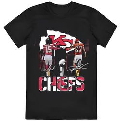 nfl kansas city chiefs mahomes and kelce signatures shirt