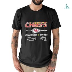 chiefs patrick mahomes and travis kelce signatures shirt