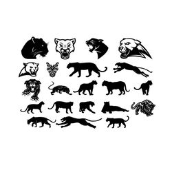 panther svg, panther clipart, cut file, high quality panther svg bundle
