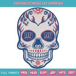 skull mandala new york giants nfl embroidery design download