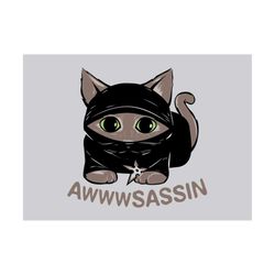 awwwsassin ninja cat svg, trending svg, cat svg, love cat, cat lover gift, gift for cat lover, asassin svg, cat asassin,