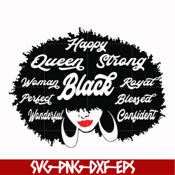 happy queen strong, woman perfect wondeful, royal blessed confident svg, png, dxf, eps file oth00016