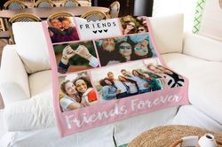 custom photo blanket, personalized throws blanket, best friend photo blanket, cozy blanket, personalized friend gift