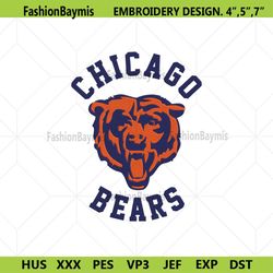 chicago bears embroidery design, nfl embroidery designs, chicago bears file