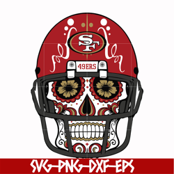 san francisco 49ers skull svg, 49ers skull svg, nfl svg, png, dxf, eps digital file nfl0710202014l