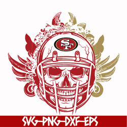 san francisco 49ers skull svg, 49ers skull svg, nfl svg, png, dxf, eps digital file nfl0710202025l