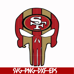 san francisco 49ers skull svg, 49ers skull svg, nfl svg, png, dxf, eps digital file nfl0710202032l