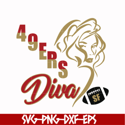 49ers diva svg, 49ers svg, nfl svg, png, dxf, eps digital file nfl0710202038l