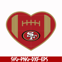 san francisco 49ers heart svg, 49ers heart svg, nfl svg, png, dxf, eps digital file nfl0710202043l